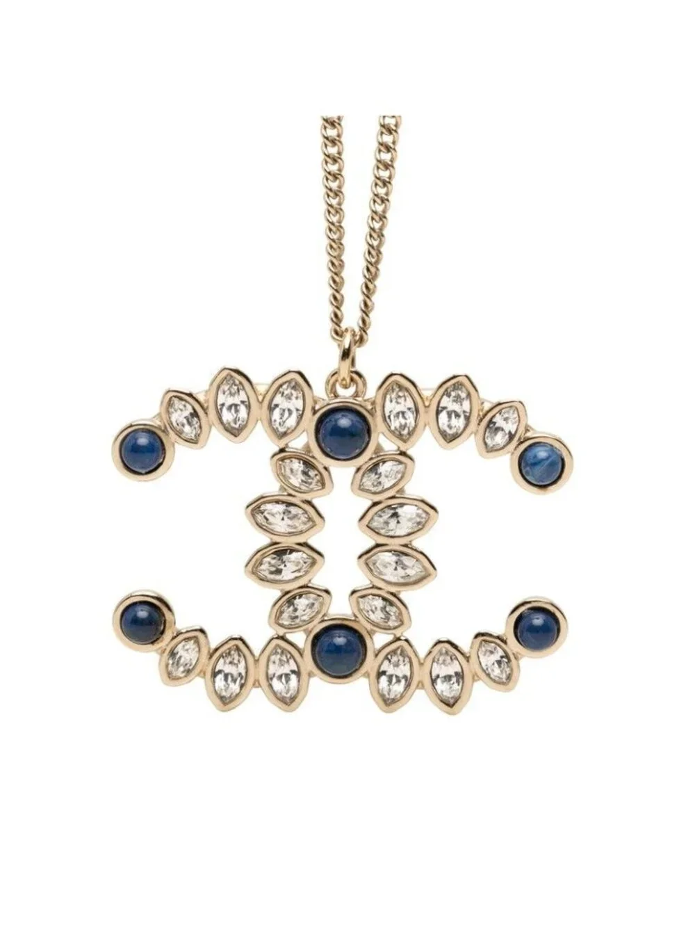 Chanel CC Logo Bijou Necklace Gold Plated